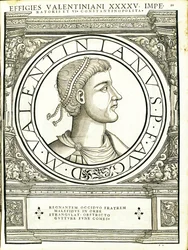 Valentinianus iunior, illustration de Imperatorum romanorum omnium orientalium et occidentalium verissimae imagines ex antiquis numismatis
